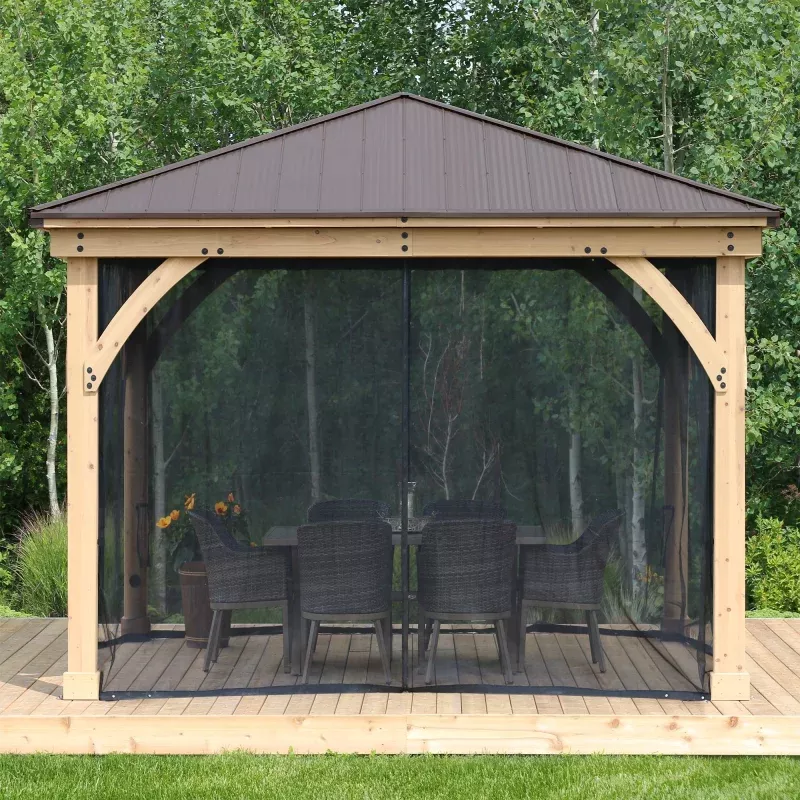 Yardistry 12 x 12 Meridian Gazebo Mesh Kit YM11793COM