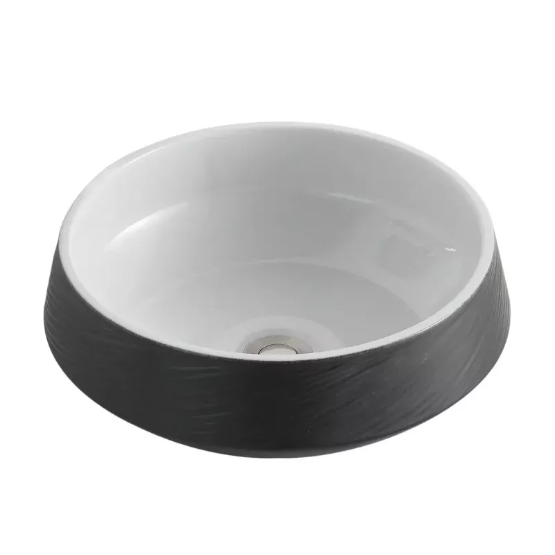 ZEN BLACK WHITE BASIN 410mm