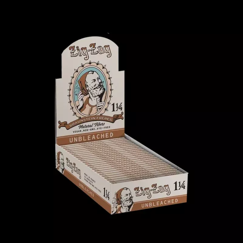 Zig-Zag Vintage - Unbleached 1 1/4 Rolling Papers - 1pk - (24 Count Display)