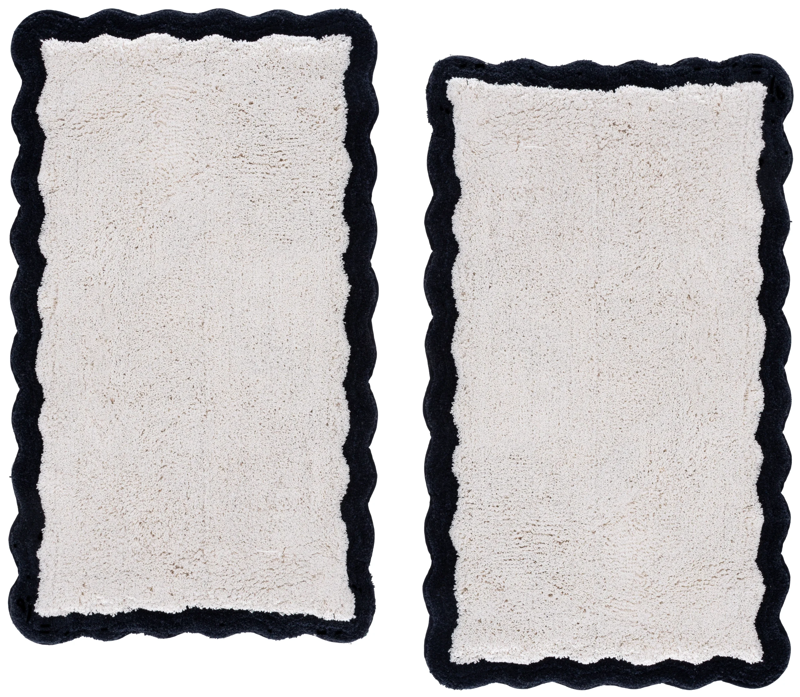 Ziggy Scalloped Boarder PMB912 Set of 2 Bathmat