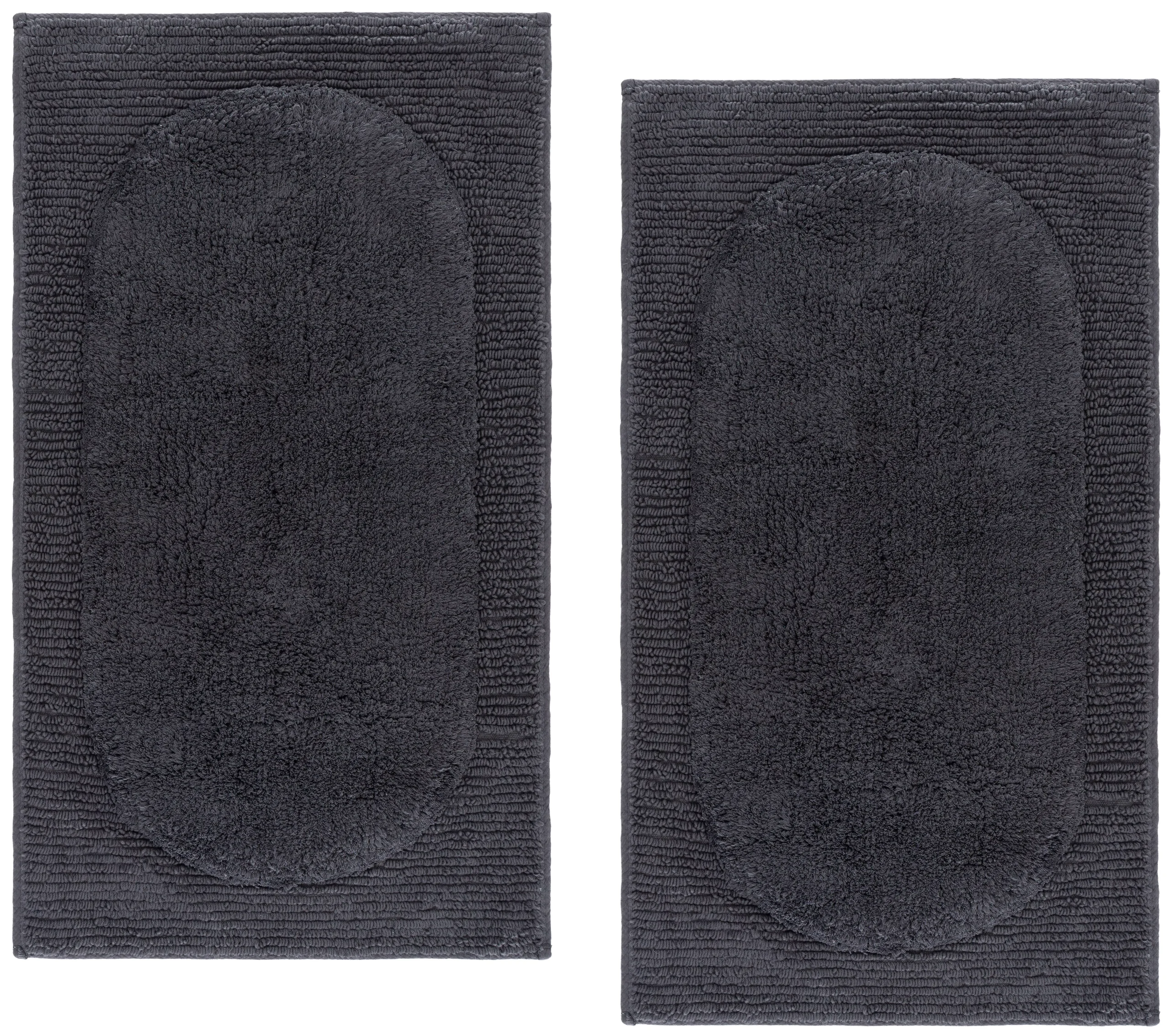Zino Oval Textured PMB915 Set of 2 Bathmat